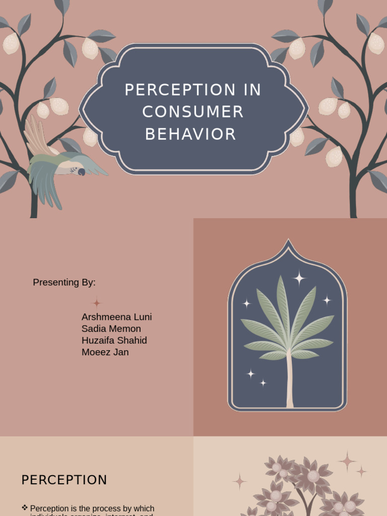 Perception In Consumer Behavior Pdf Perception Senses