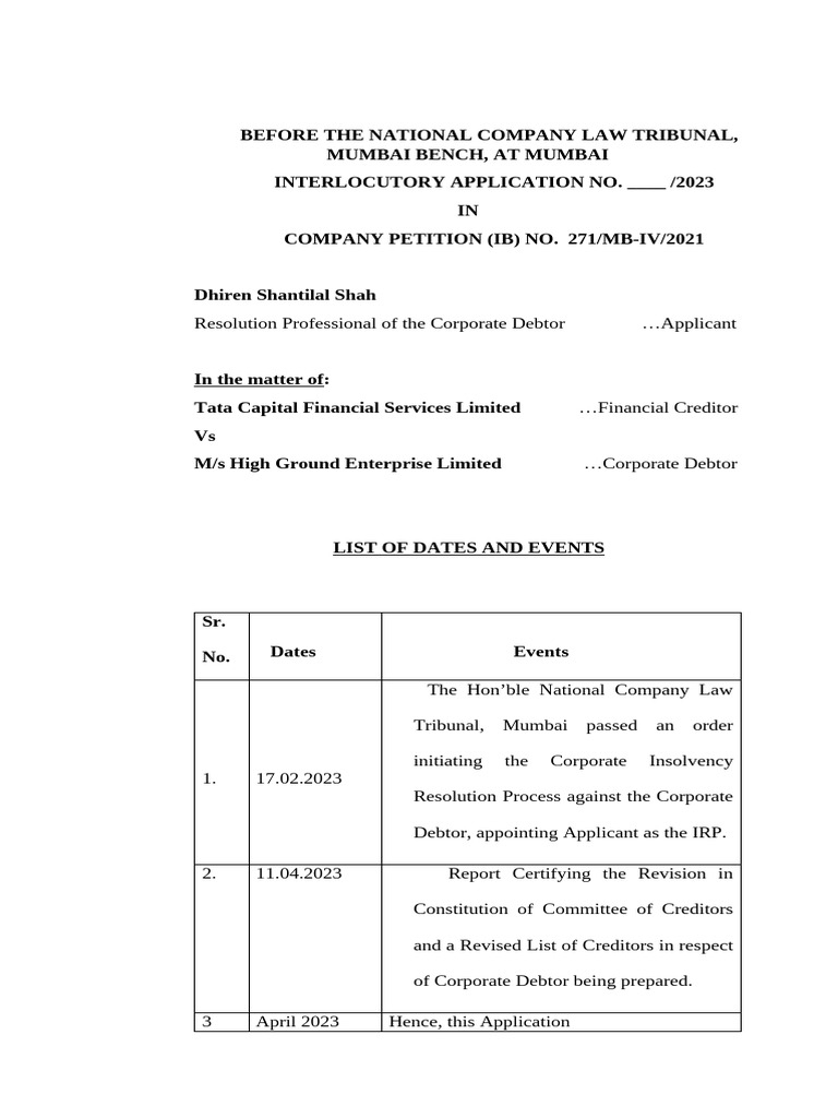 List of Dates | PDF
