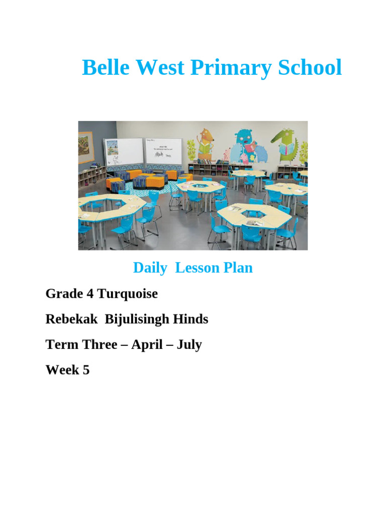 Grade 4 Weekly Lesson Plan Overview | PDF | Rock (Geology) | Learning