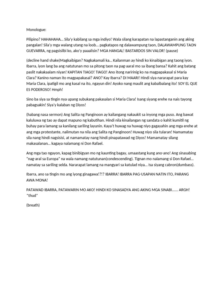 Monologue | PDF