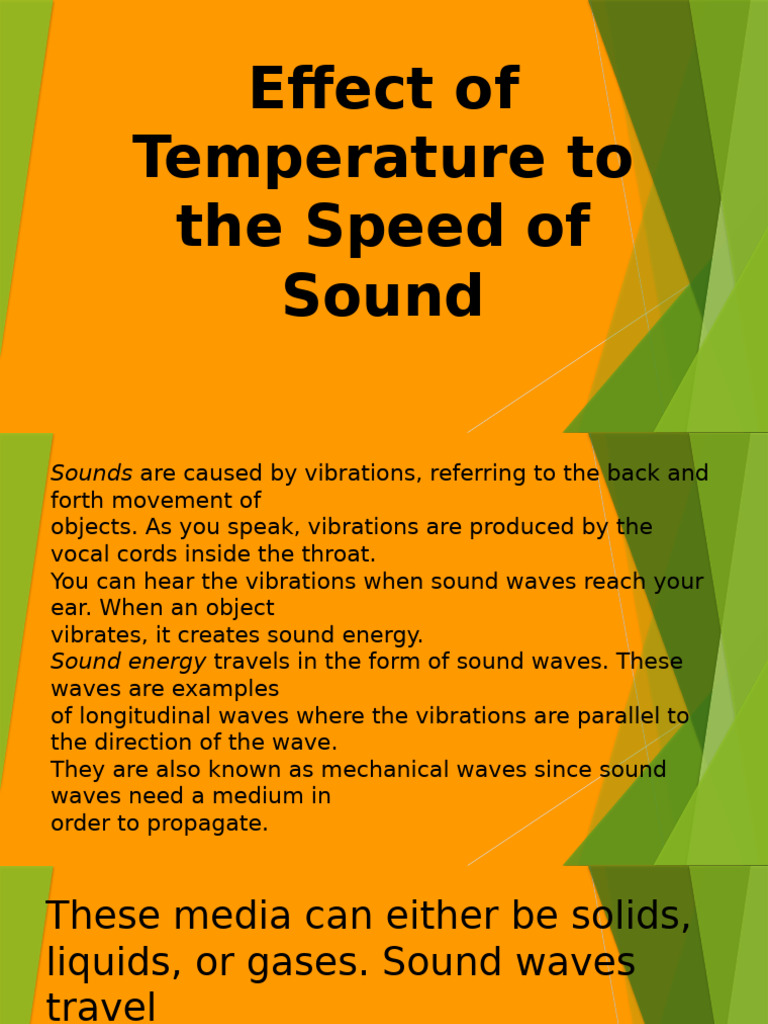 Temperature's Impact on Sound Speed | PDF | Sound | Atmosphere Of Earth