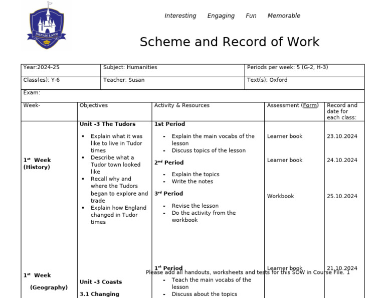 Week 1 Y-6 Humanities (Term-2) | PDF
