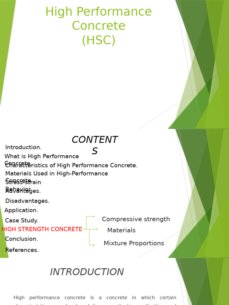 High Performance Concrete Overview | PDF | Concrete | Strength Of Materials