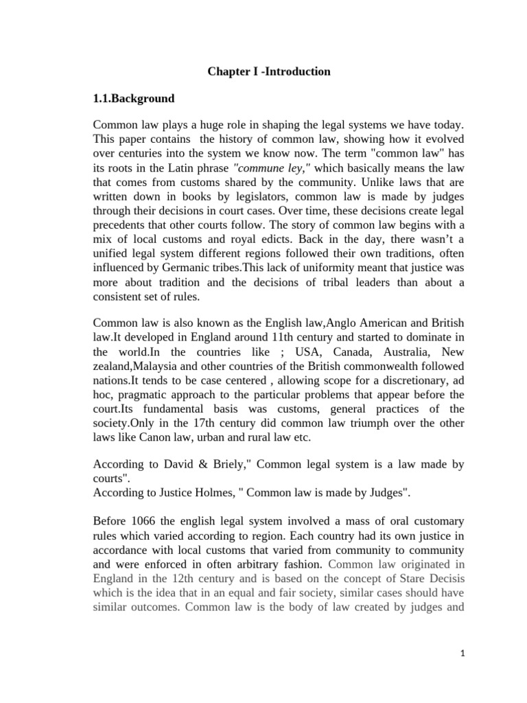 Introduction | PDF | Equity (Law) | Common Law