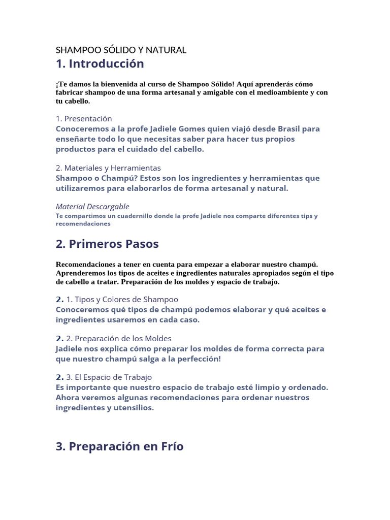 Curso de Shampoo Sólido Natural | PDF