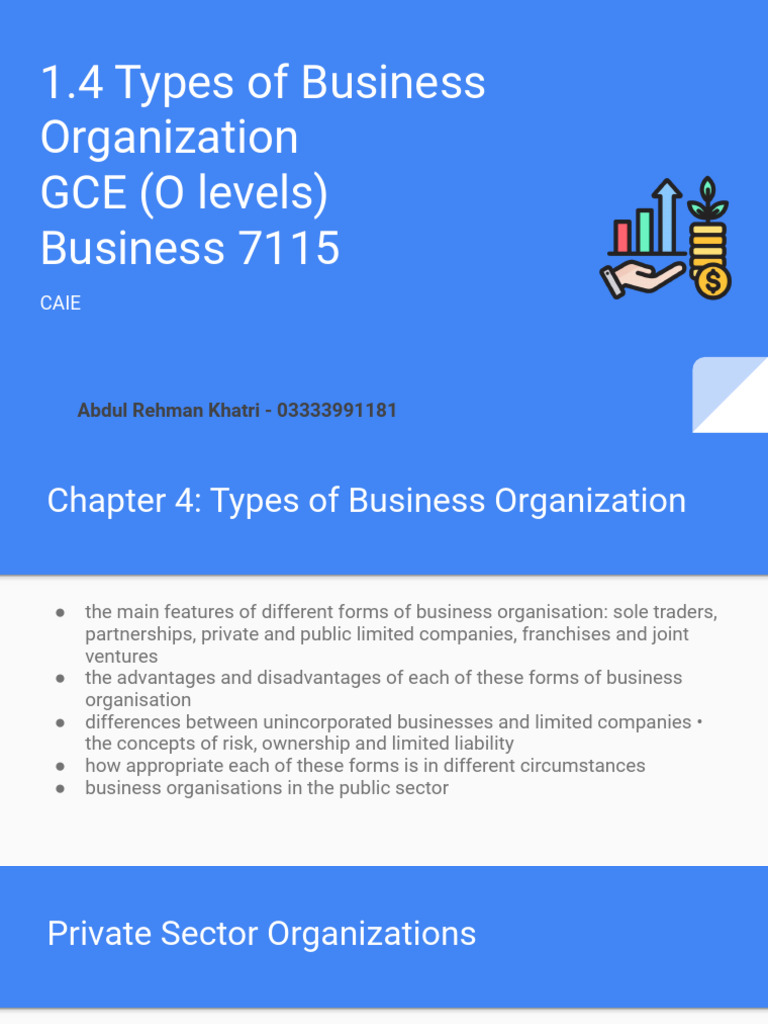 1.4 Types of Business Organization | PDF | Franchising | Partnership