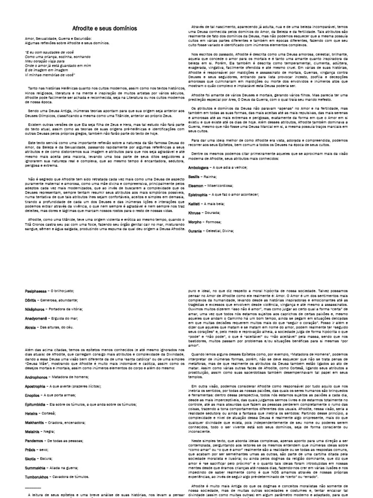 A Complexidade de Afrodite | PDF | Afrodite | Amor, image size:768x1024