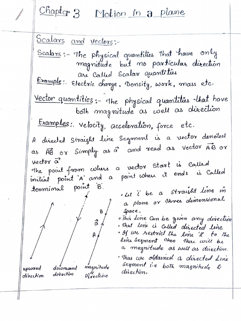 Chapter 3. Motion in A Plane | PDF
