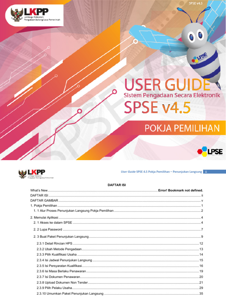Panduan SPSE 4.5 untuk Penunjukan Langsung | PDF
