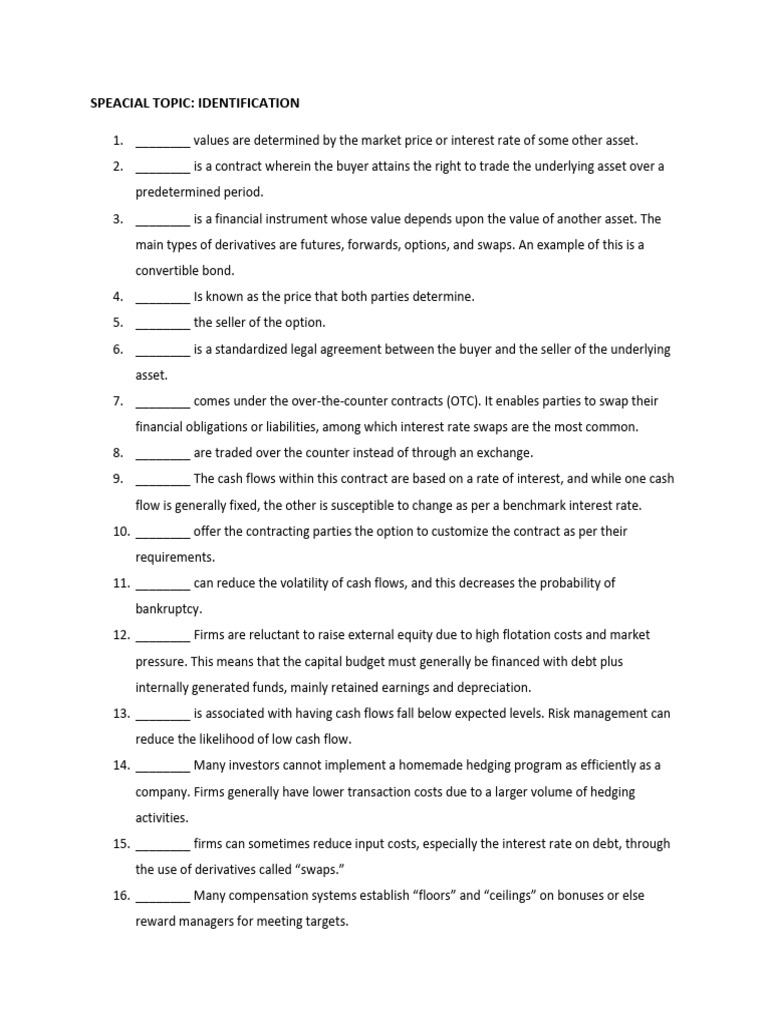 Identification Reviewer | PDF | Derivative (Finance) | Futures Contract