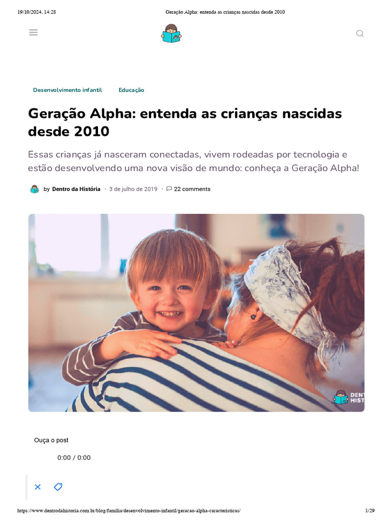 Características da Geração Alpha | PDF | Millennials (geração Y) | Família