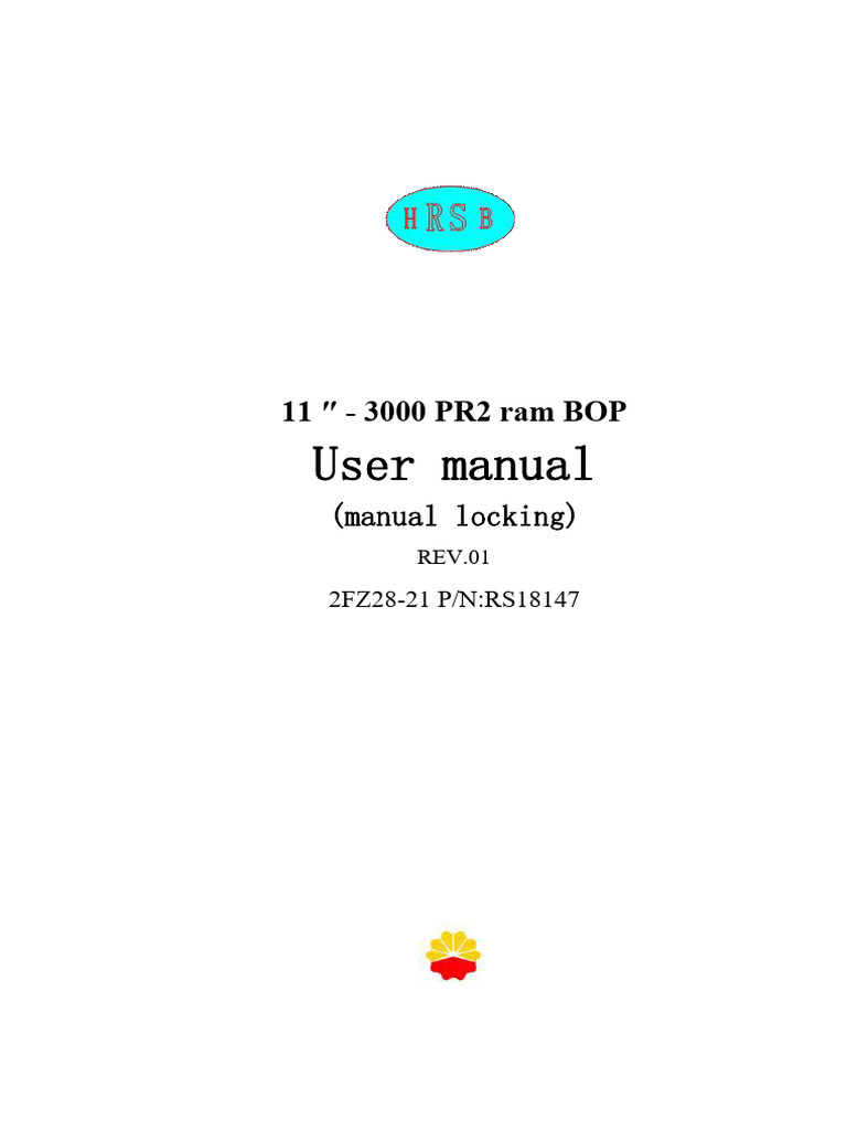 11" 3000 PR2 Ram BOP User Manual | PDF | Valve | Mechanical Engineering