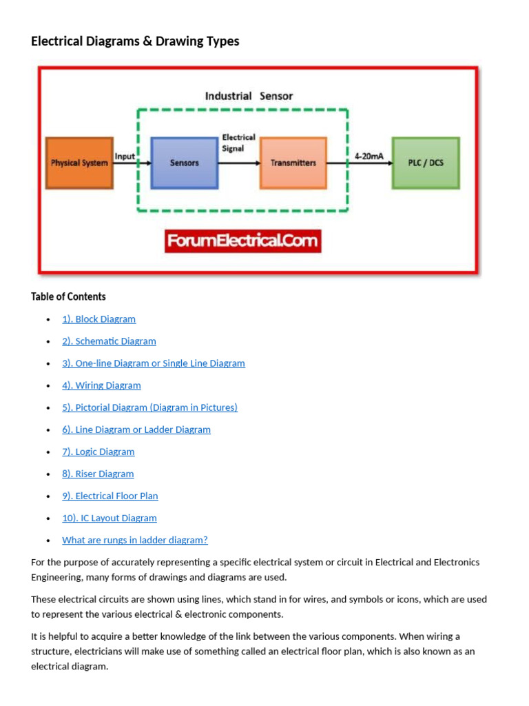 Electrical Diagrams Overview | PDF | Electrical Engineering | Electricity