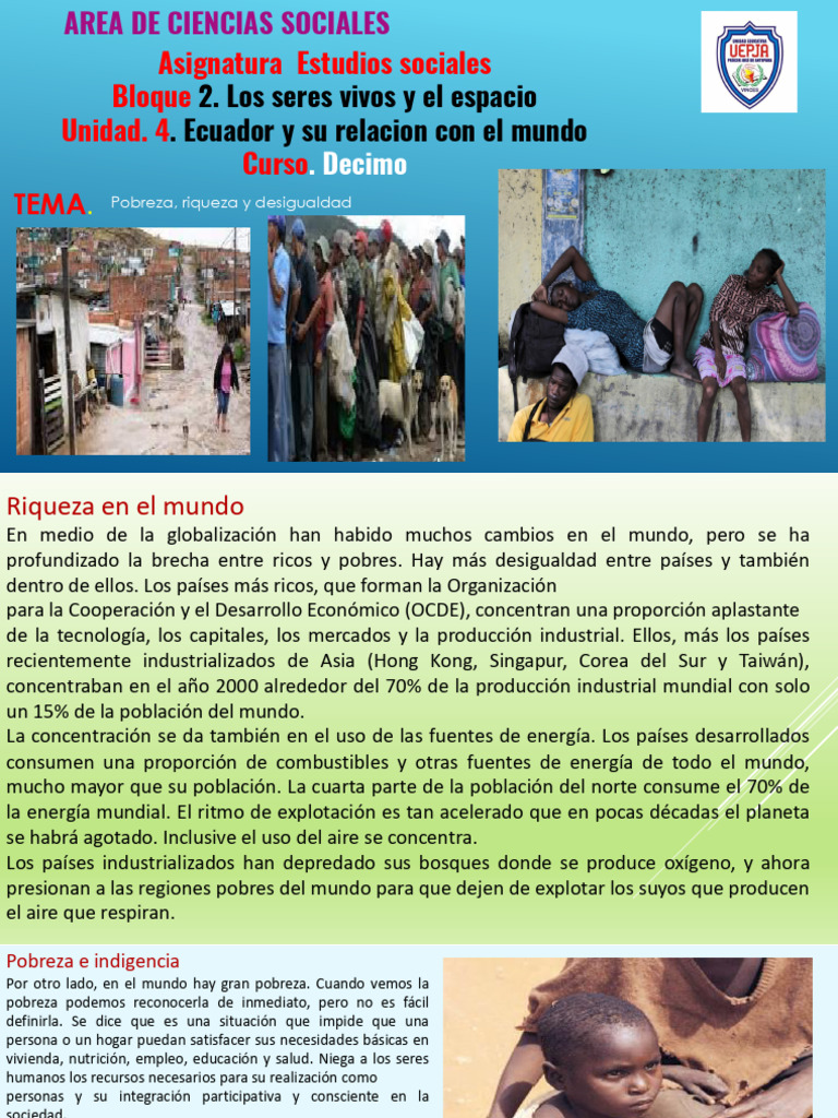 Pobreza y Desigualdad en el Mundo | PDF | Pobreza | Pobreza e indigencia