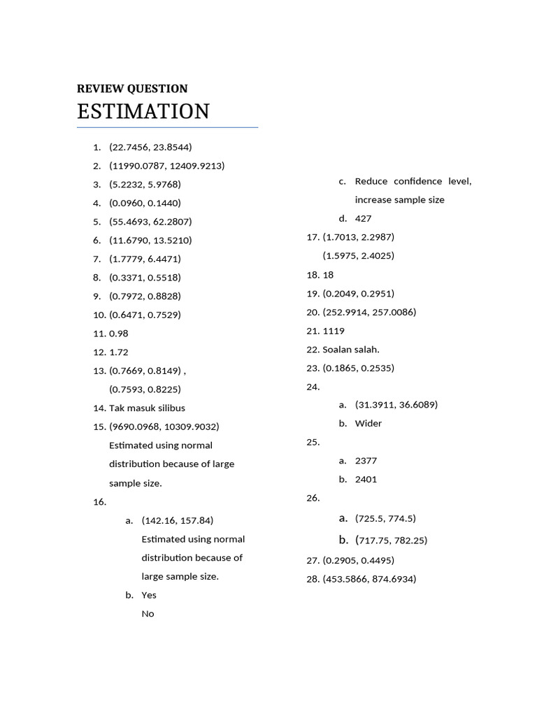 CHAPTER 2 Estimation | PDF