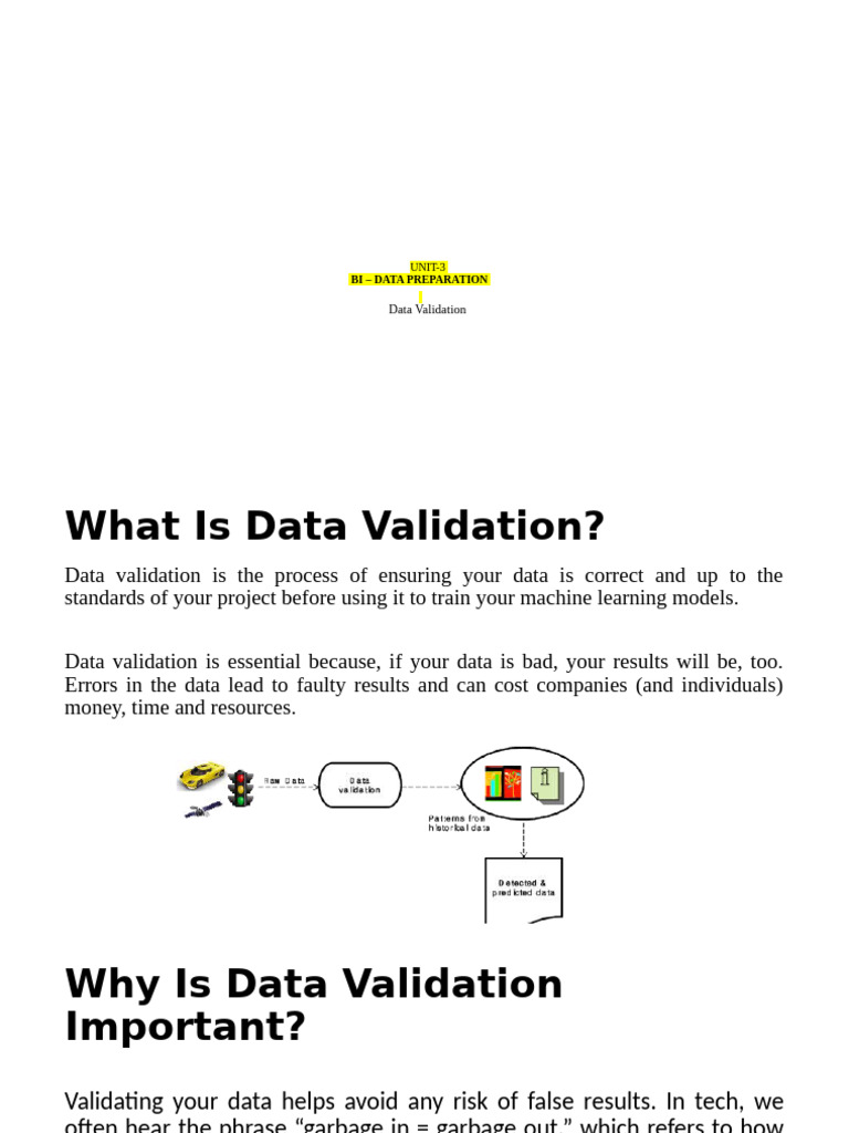Data Validation Techniques for BI | PDF | Principal Component Analysis ...