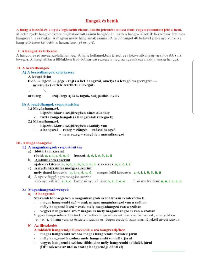 Hangok Tétel | PDF
