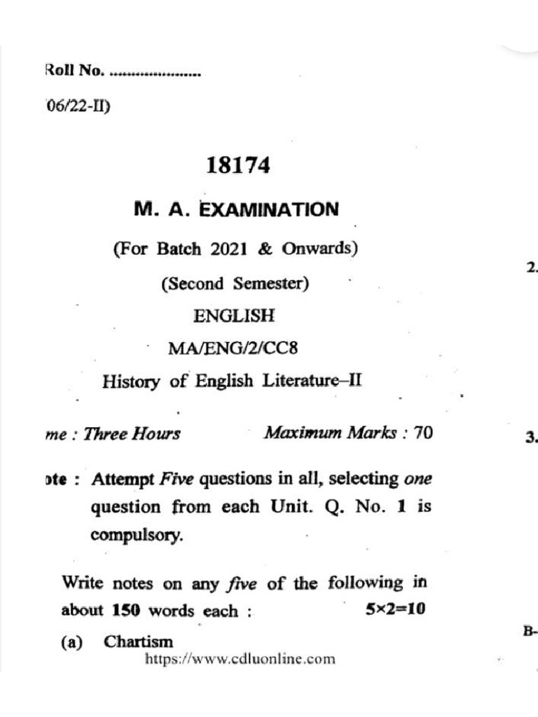 History of English Literature 2 | PDF