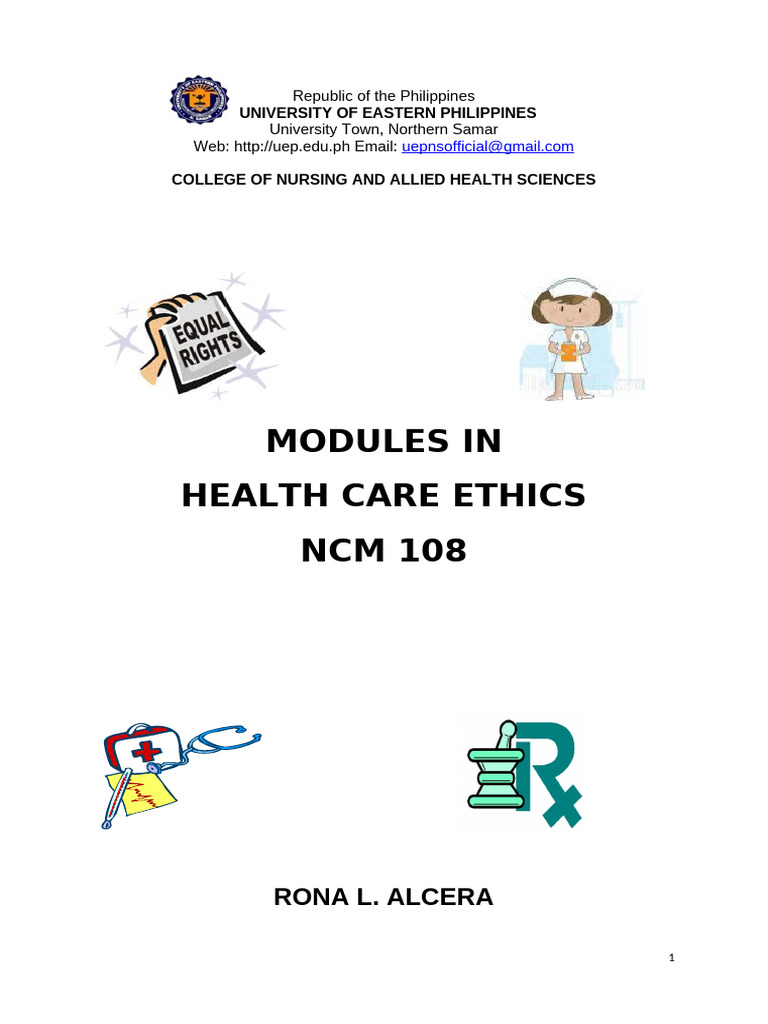 Health Care Ethics Module Overview | PDF | Virtue Ethics | Liberal Arts ...