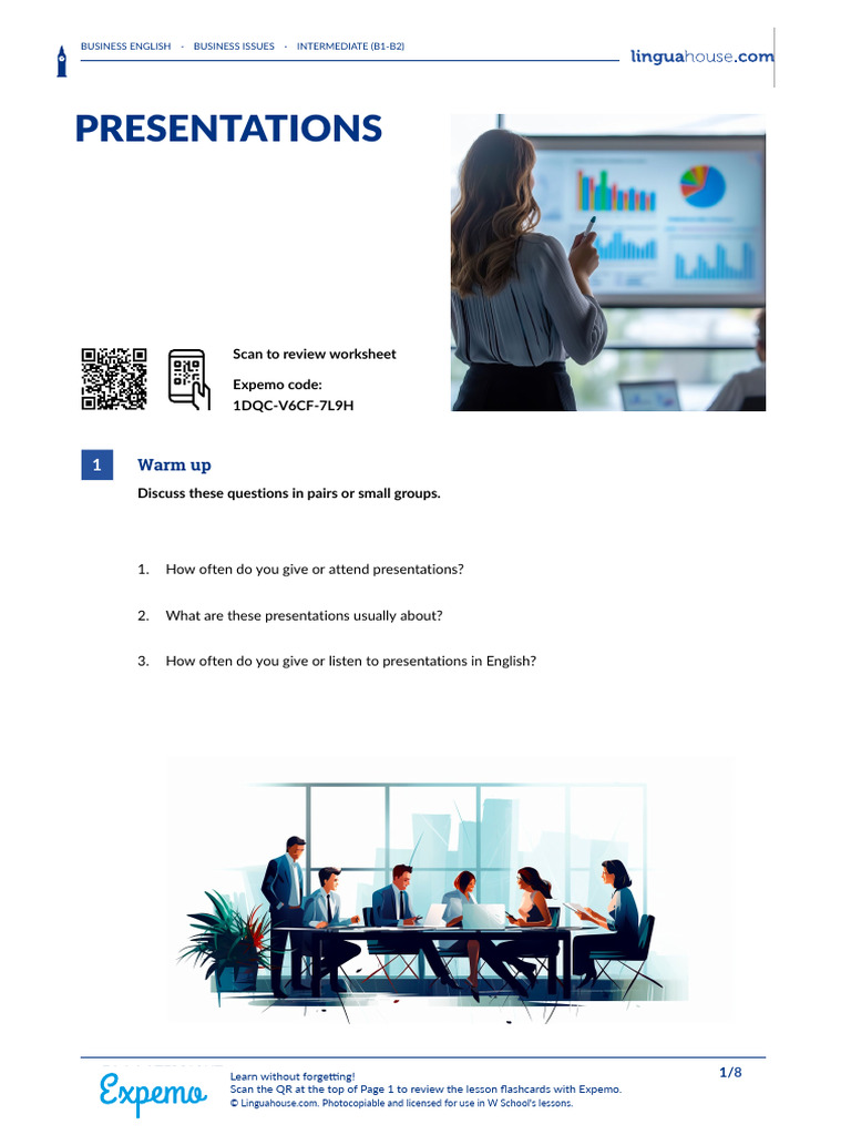 Business English: Intermediate Presentations | PDF | Vocabulary ...