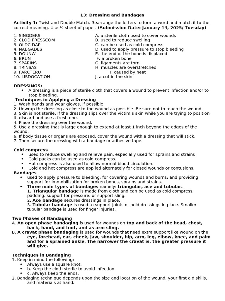 Cold Compress for Swelling Relief | PDF | Wound | Clinical Medicine
