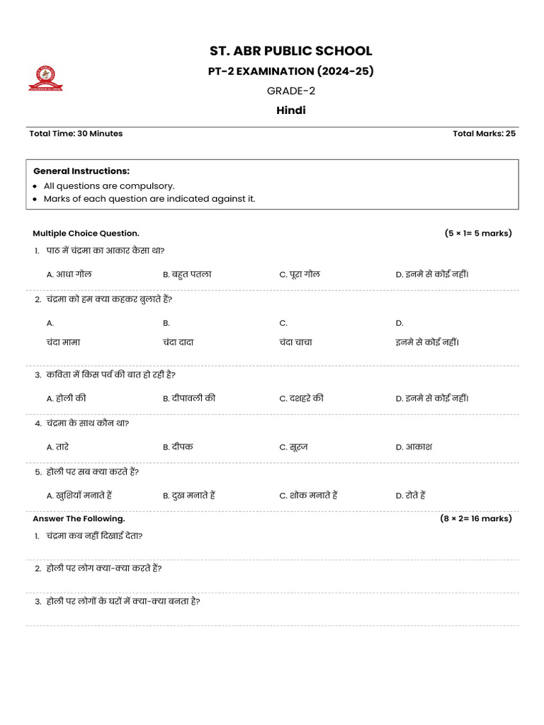 Class 2 Aasoka Final | PDF