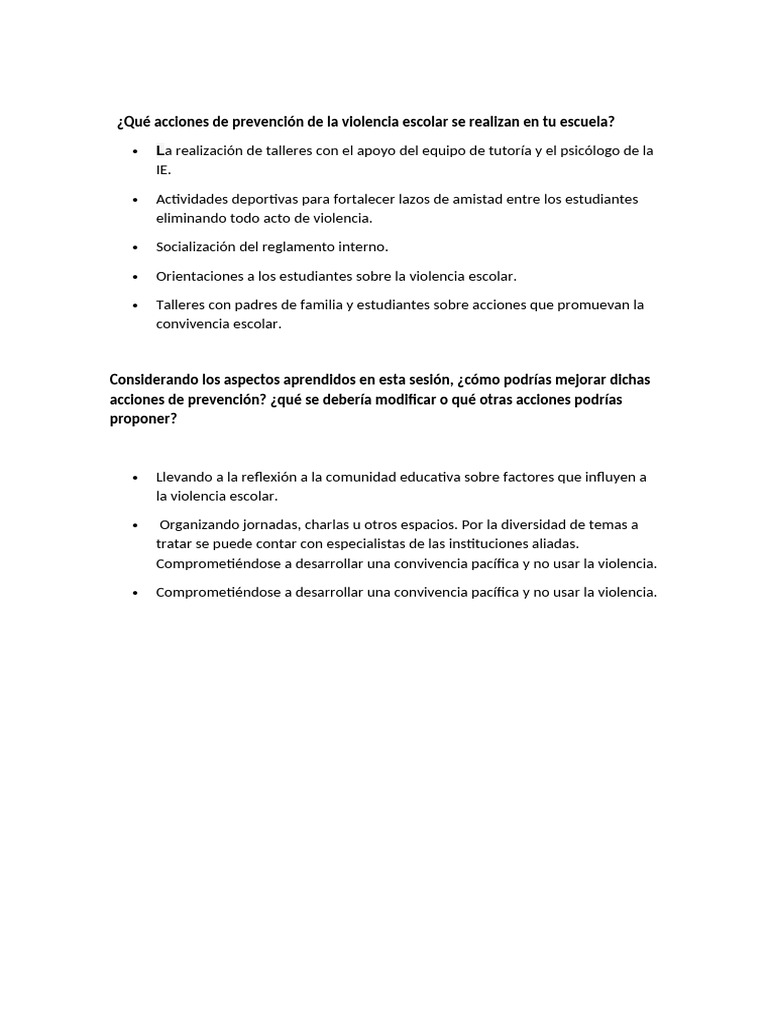 Prevención de Violencia Escolar en Escuelas | PDF