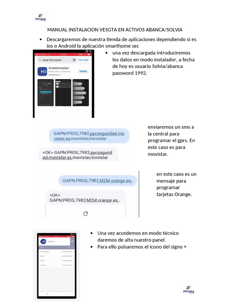 Instalación de VESGTA en Smarthome Sec | PDF | Software | Informática