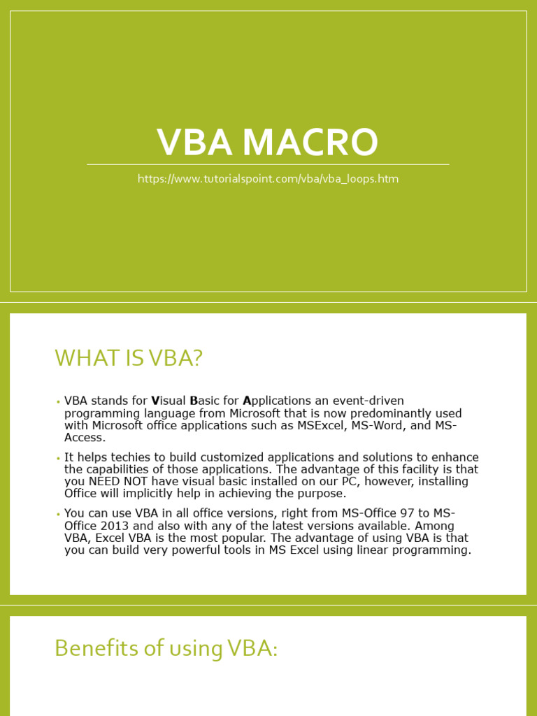 Mit Vba Macro v2 | PDF | Microsoft Excel | Visual Basic For Applications