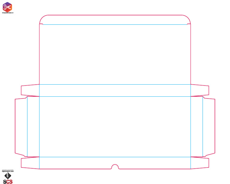 Shallow Box Template 250x100x20 mm | PDF