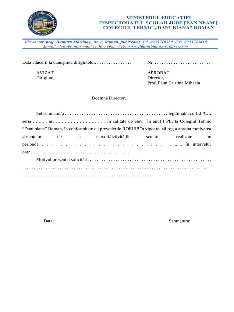 Model Cerere Invoire | PDF