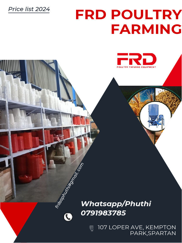 FRD Poultry Equipment Price List 2024 | PDF | Agriculture ...