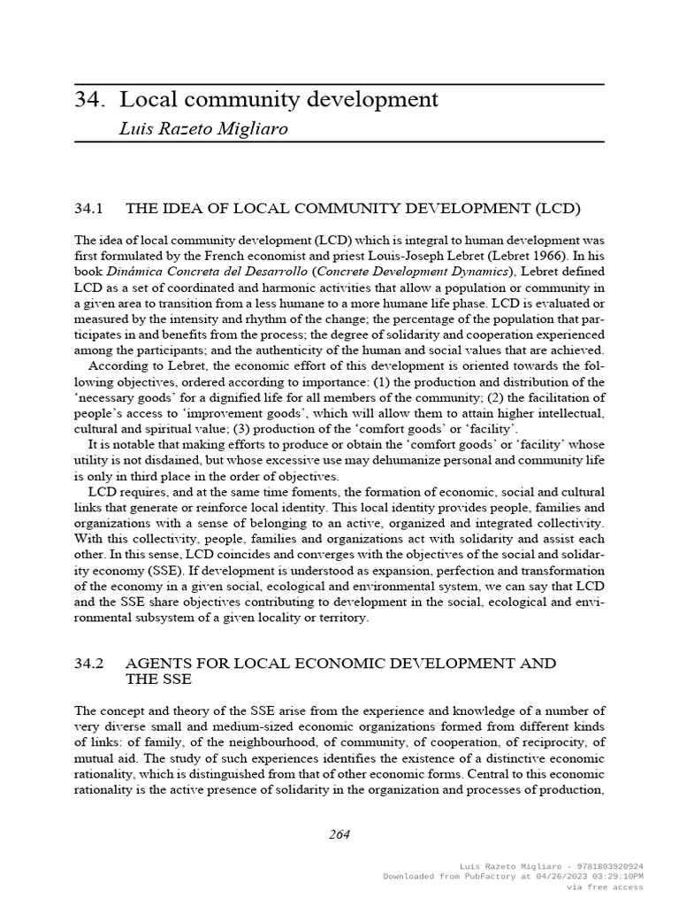 Local Community Development | PDF | Knowledge | Rationality