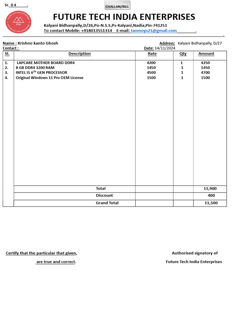 Krishno Ghosh PC Bill | PDF