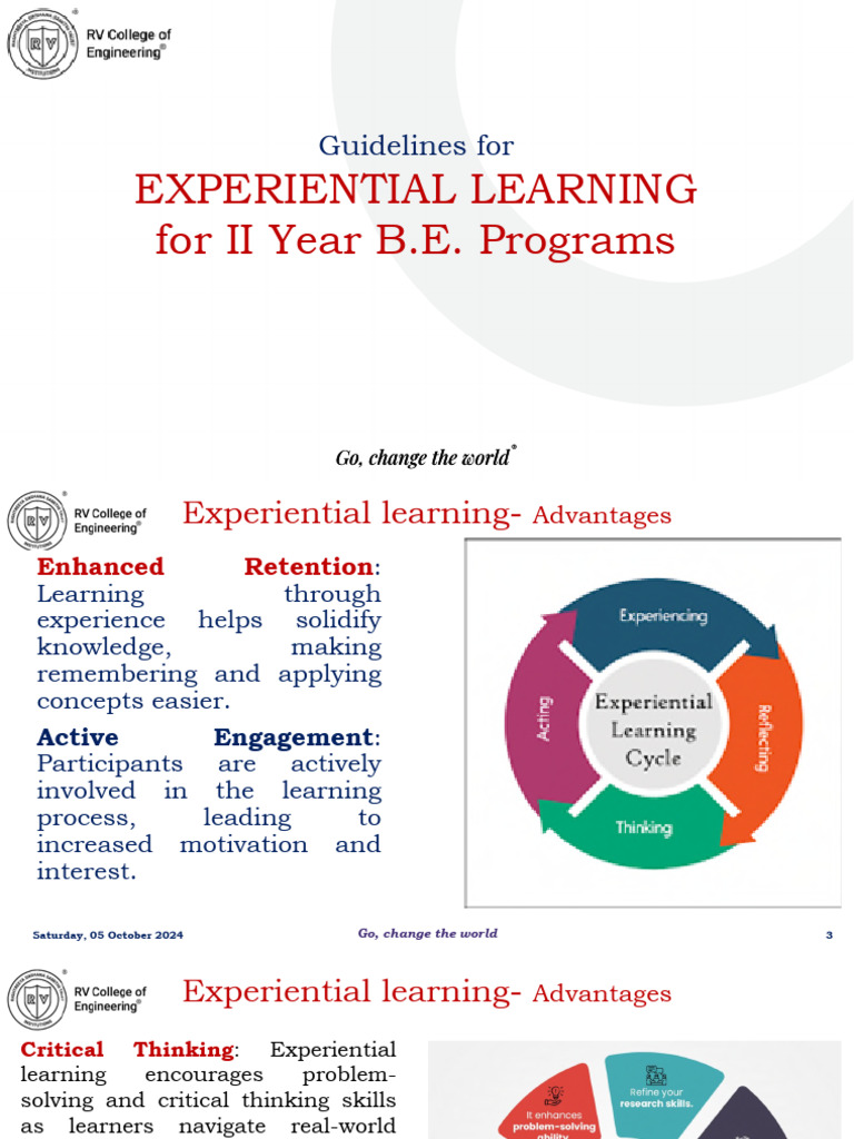 Experiential Learning Guidelines for B.E. | PDF | Learning | Internet ...