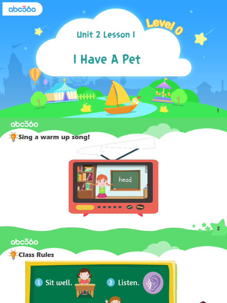 Unit 2 lesson 1 have a pet pdf