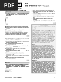 SpeakOut B1+ All Tests