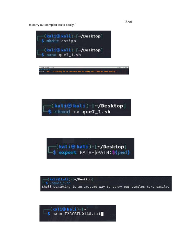 Shell Script Creation and Execution Guide | PDF