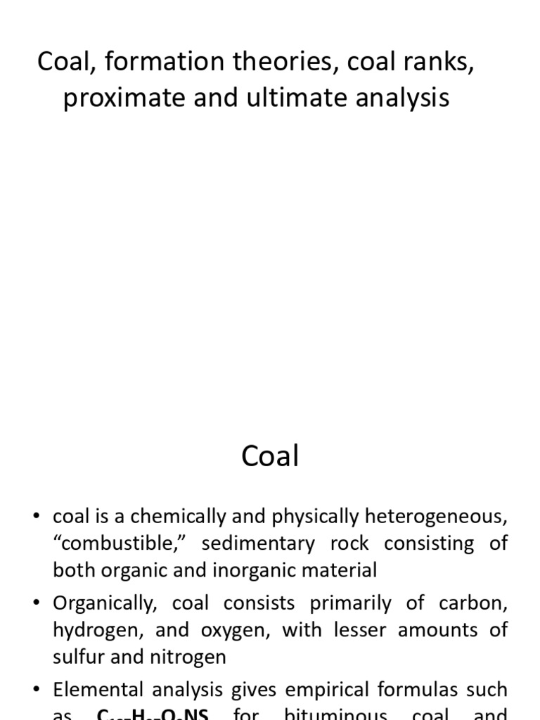 Coal Formation, Types, and Analysis Guide | PDF | Coal | Coke (Fuel)