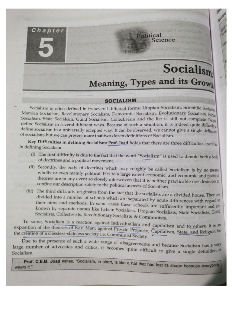 Socialism Chapter Pdf