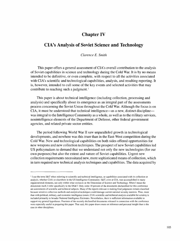 CIA's Cold War Tech Intelligence Analysis | PDF | Lockheed U 2 ...