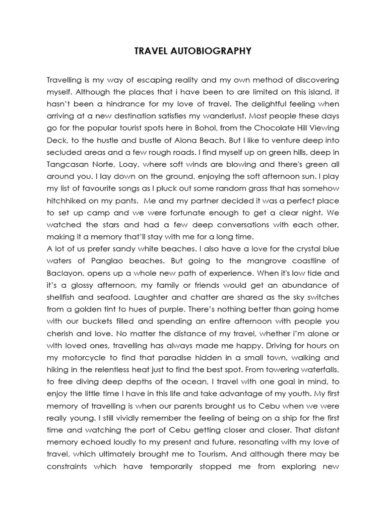 My Transformative Travel Experiences | PDF