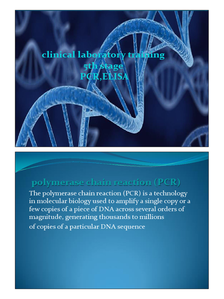PCR and ELISA Techniques Overview | PDF | Polymerase Chain Reaction | Elisa