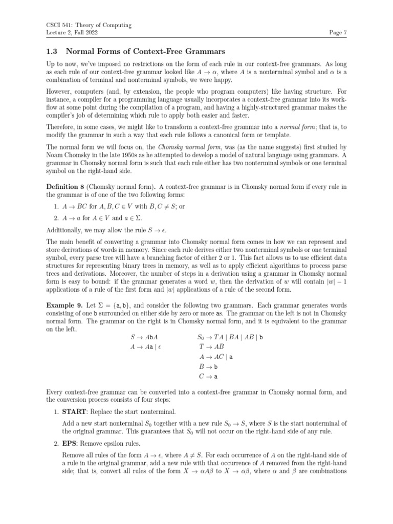 F22 CSCI541 Lec Context Free Part 2 | PDF | Automata Theory | Metalogic