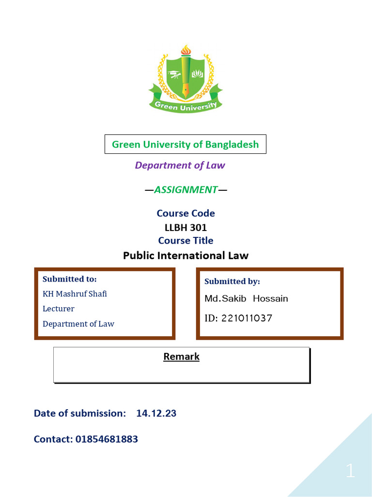 Public International Law | PDF | United Nations | International Relations