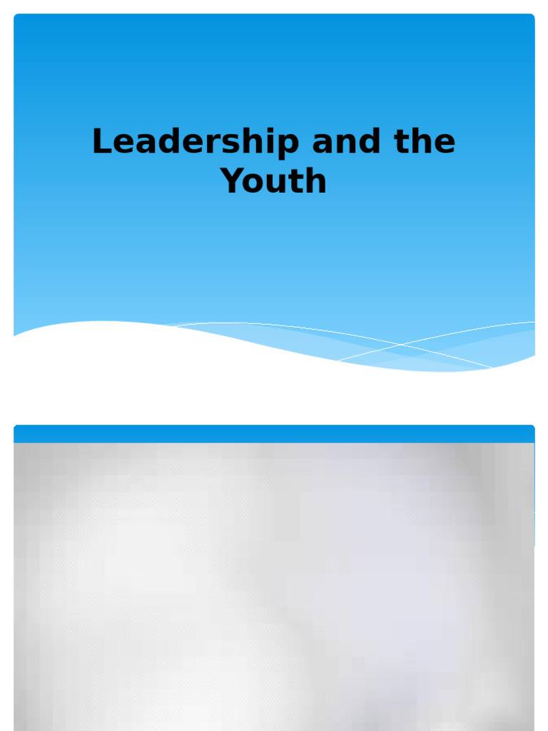 Leadership and The Youth | PDF