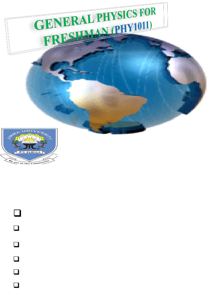 General Physics For Freshman | PDF | Force | Euclidean Vector