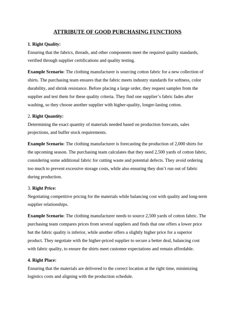 Key Attributes of Effective Purchasing Functions | PDF | Procurement ...