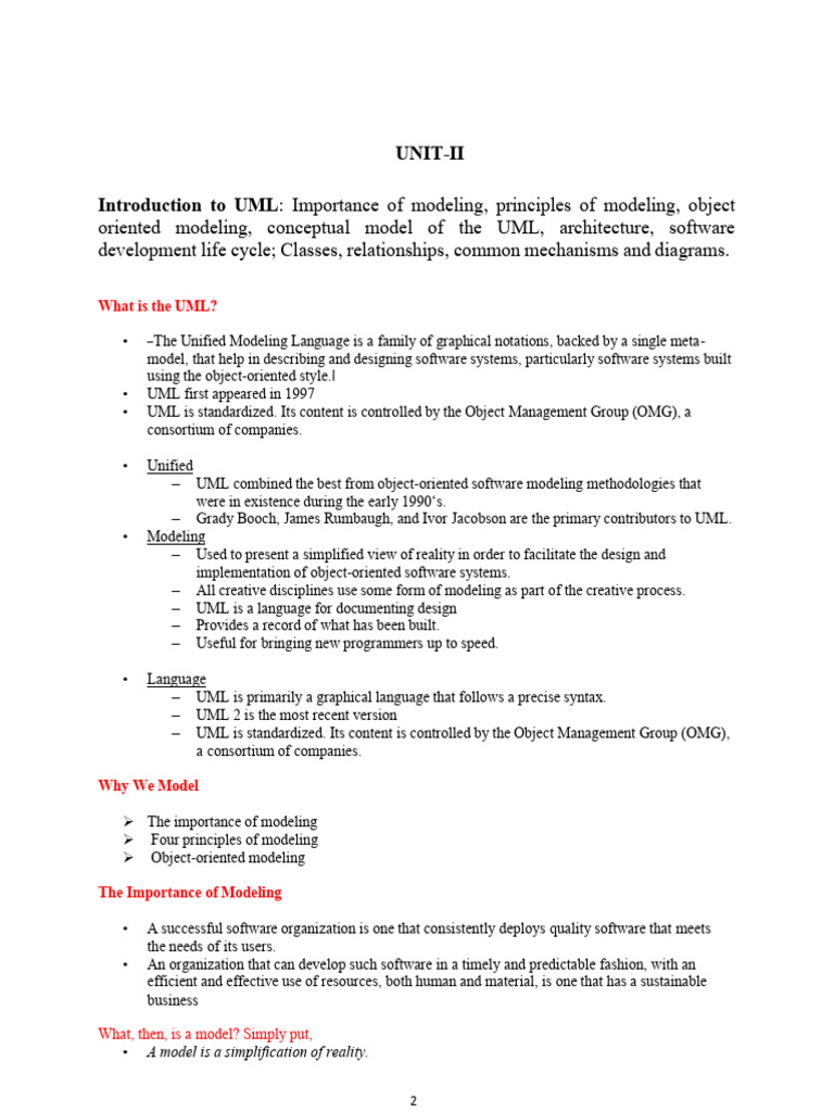 Ooad Unit-2 | PDF | Class (Computer Programming) | Unified Modeling ...