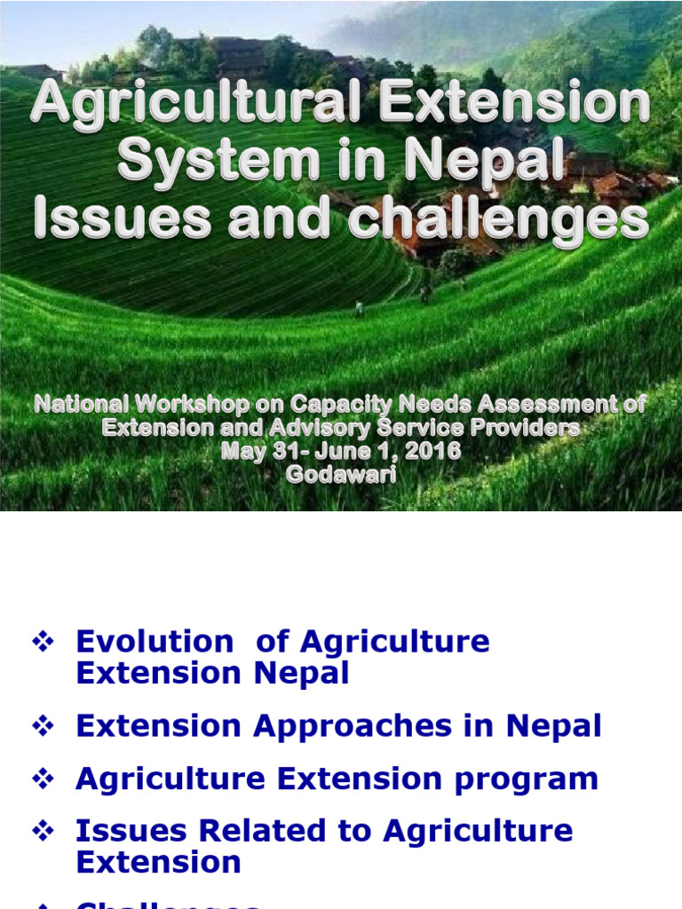 Agricultural Extension Challenges in Nepal | PDF | Agriculture ...